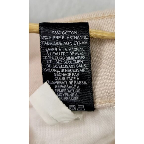 Express Jeans Womens Distressed Frayed Hem Denim Shorts Size 4 Beige - Picture 6 of 8